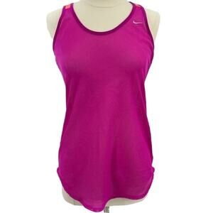 NIKE Workout Sleeveless Pink Mesh Top